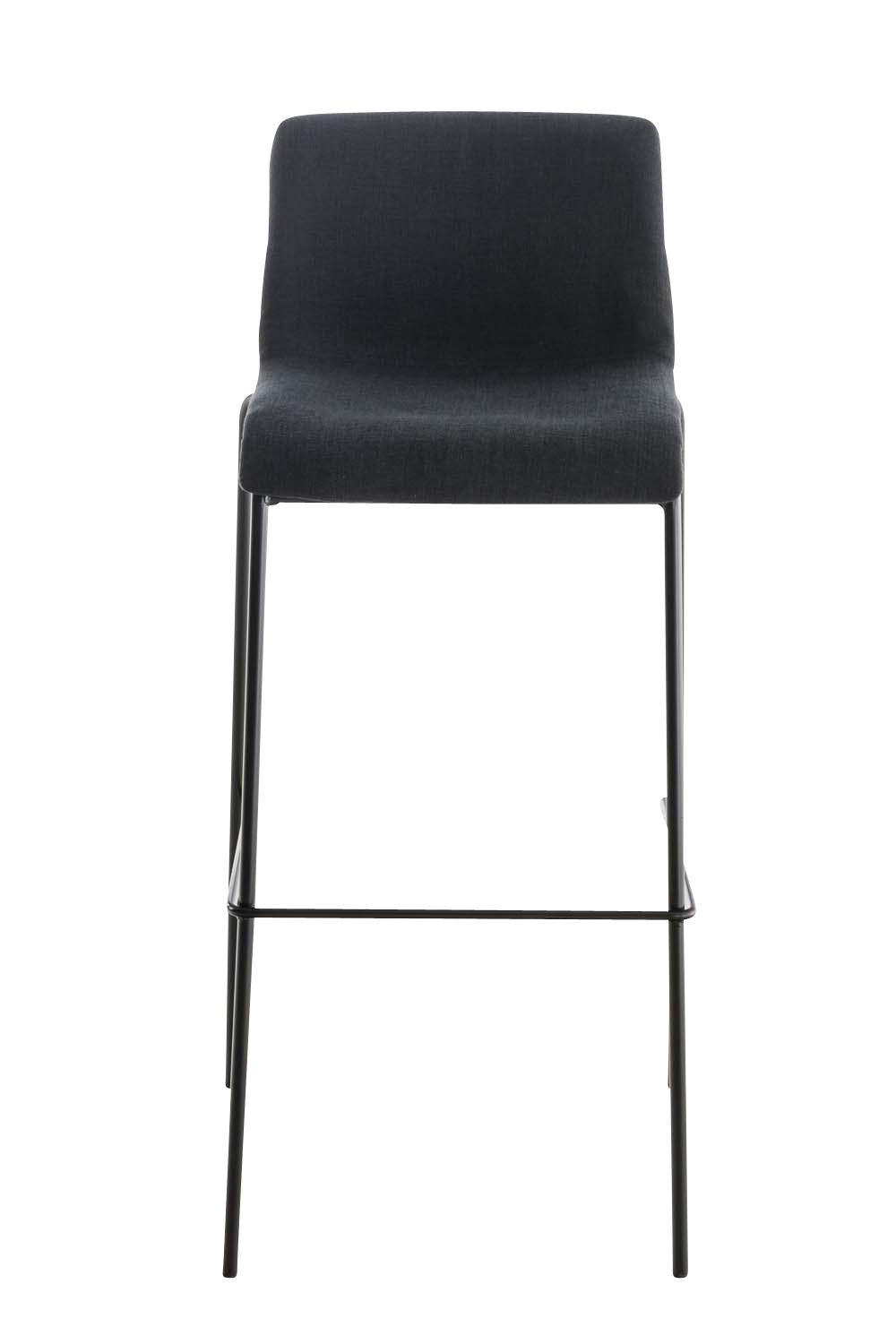 BARHOCKER 2er Set Stoff dunkelgrau - Dunkelgrau/Schwarz, Textil/Metall (43/100/48cm) - CLP