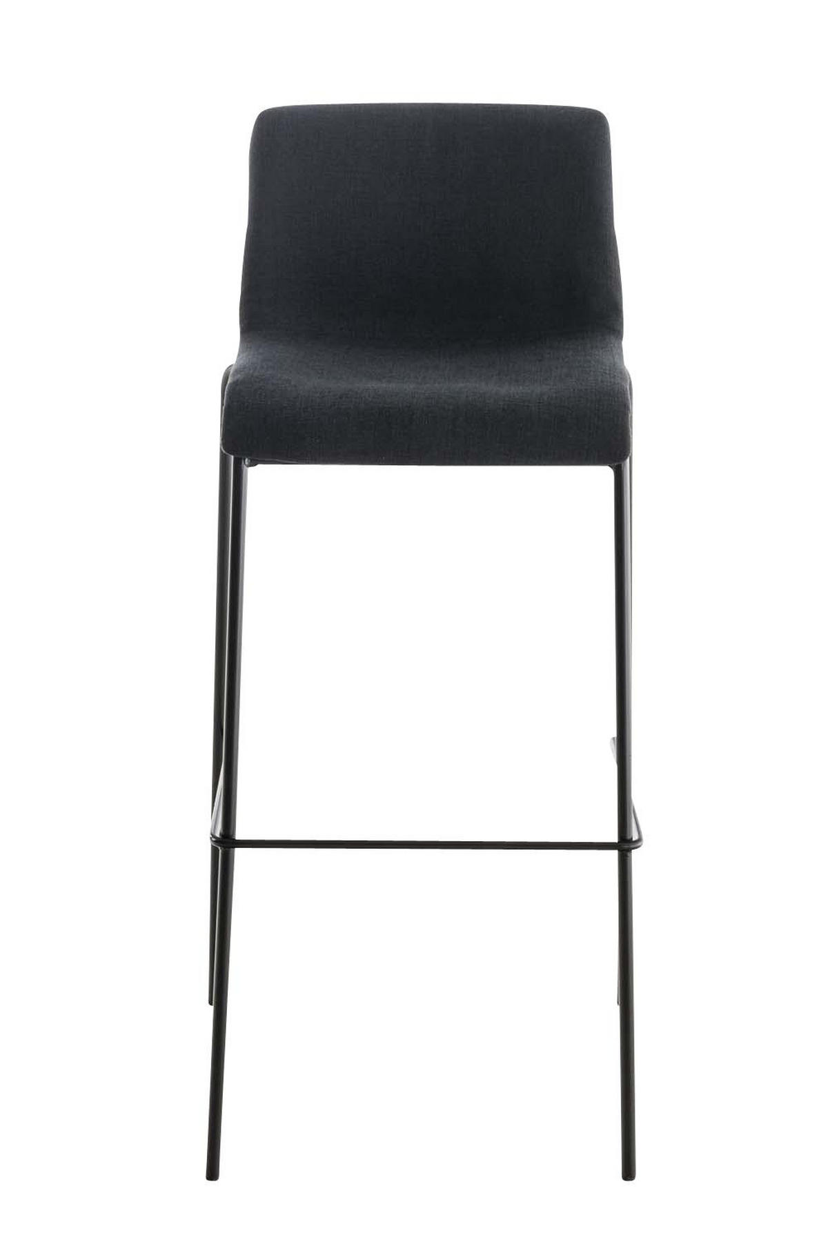 BARHOCKER Stoff Dunkelgrau - Dunkelgrau/Schwarz, Textil/Metall (43/100/48cm) - CLP