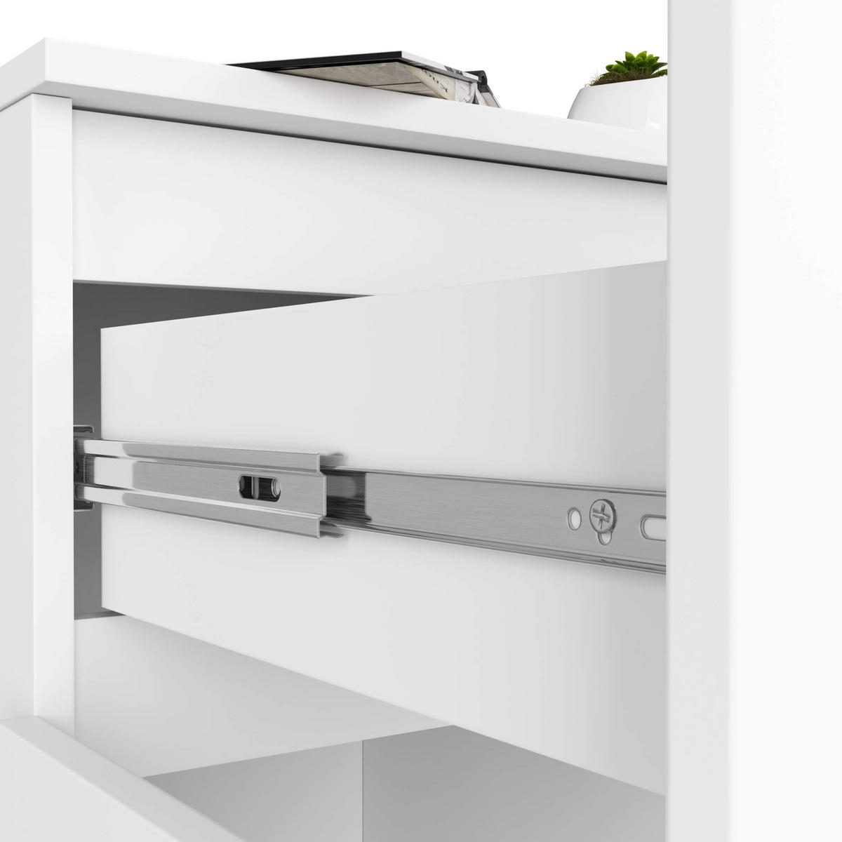 KOMMODE Weiß 99/80/40 - Weiß, Holzwerkstoff (80/99/40cm) - RAUMHIRSCH FURNITURE