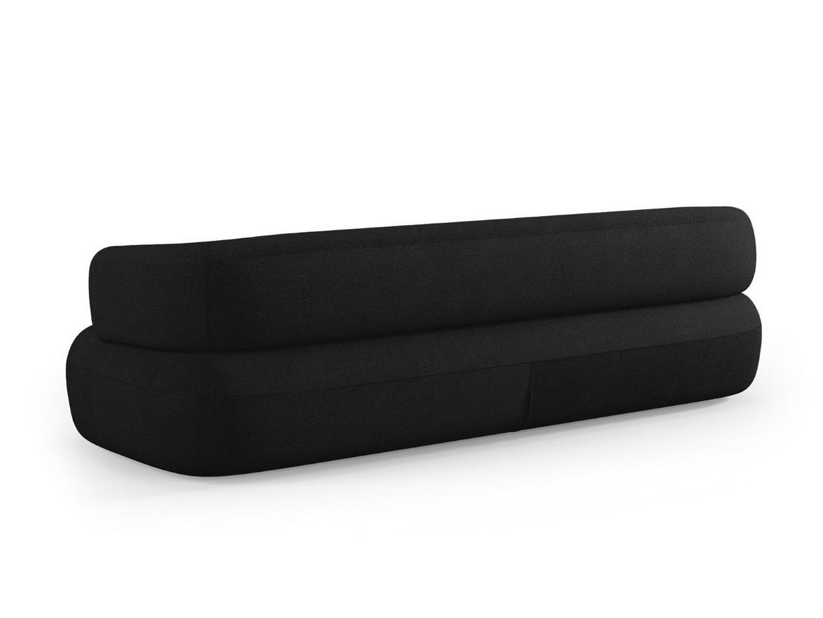 SOFA Jenny aus Boucle schwarz 4 Sitzplätze - Schwarz, Textil (90/73/226cm) - Micadoni
