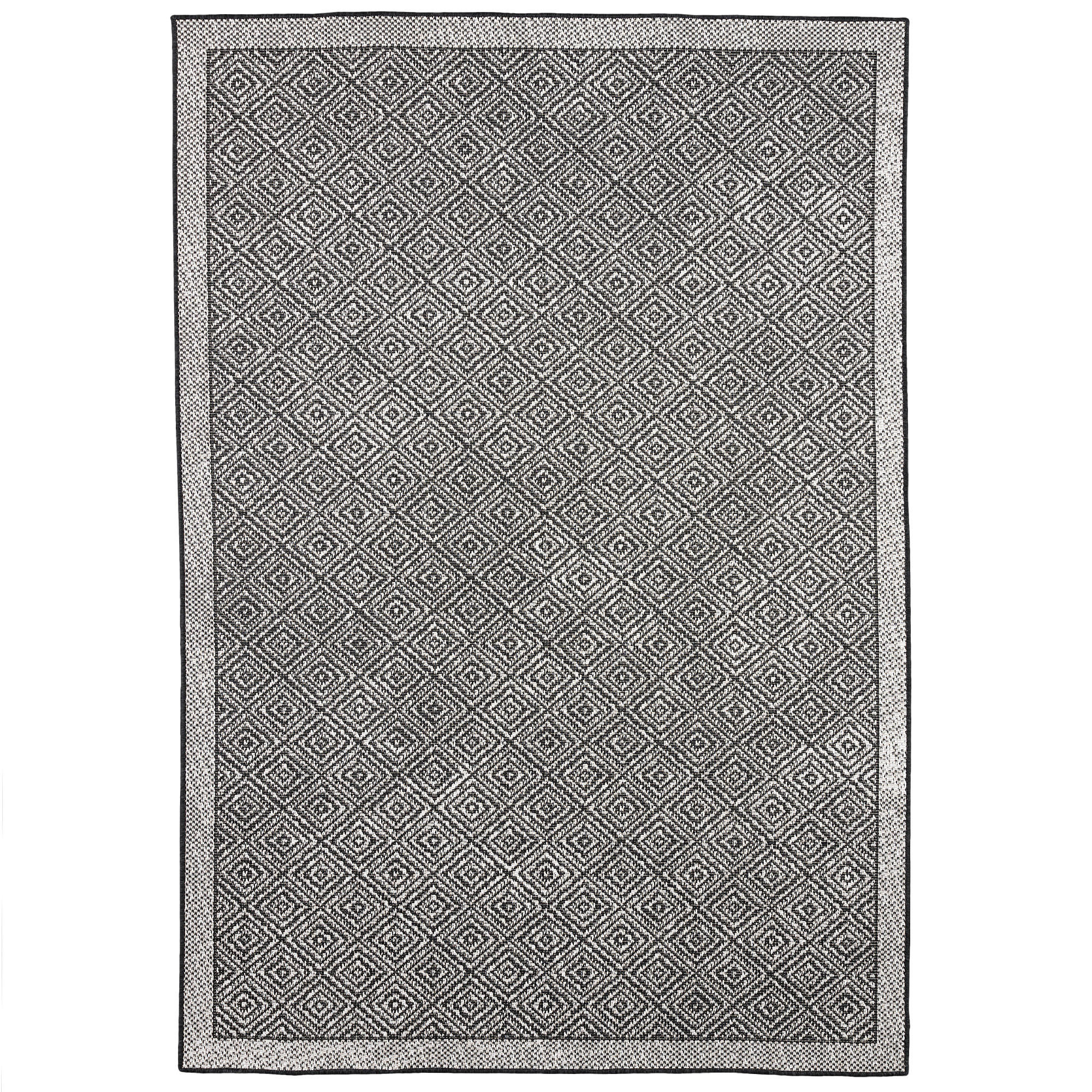 IN & OUTDOOR TEPPICH HAMPTON MELIERT - Schwarz, Textil (140/200cm) - Pergamon