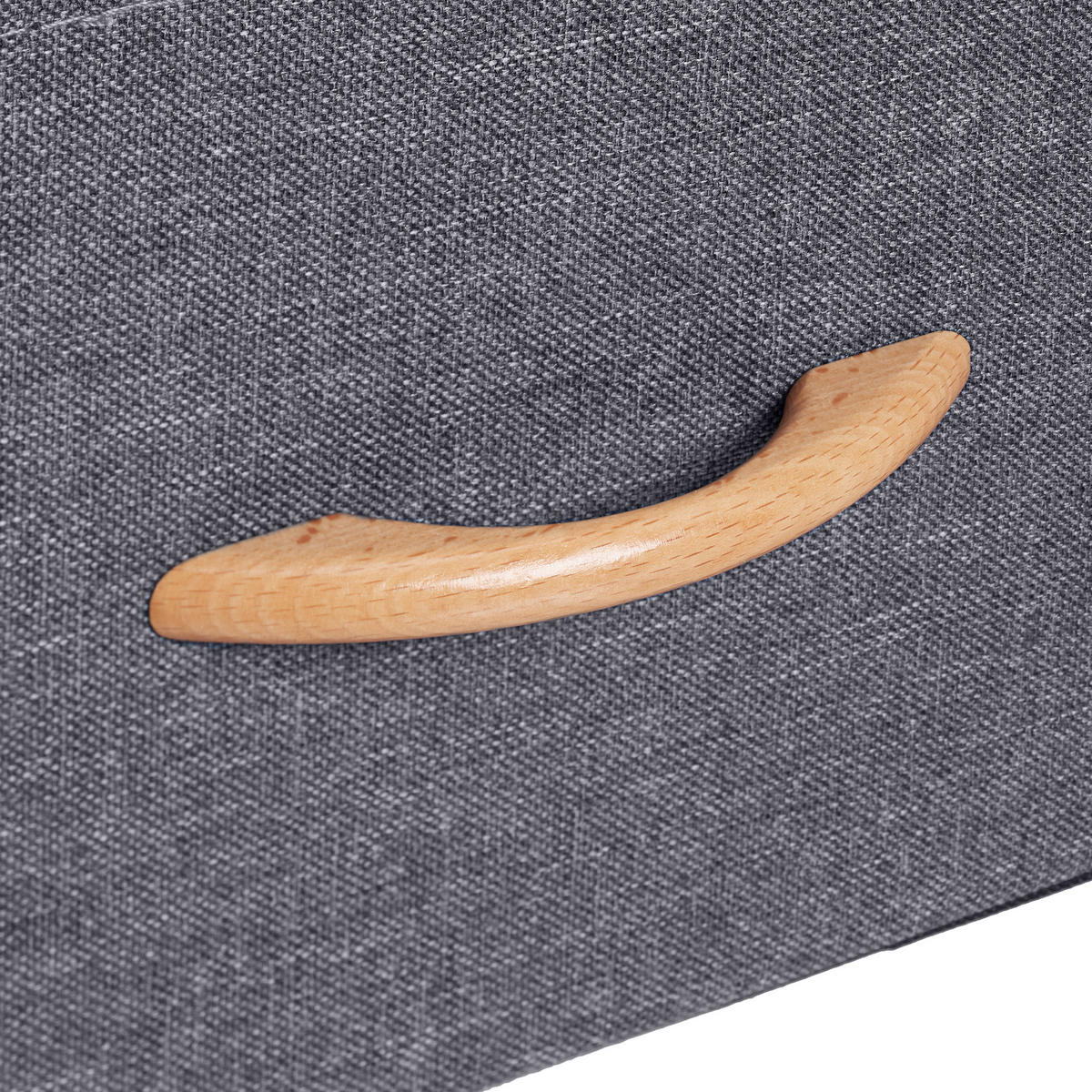SITZHOCKER - Grau, Holzwerkstoff/Textil (40/40.5/40cm) - Relaxdays