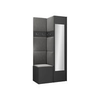 GARDEROBEN-SET Orion XXV - Graphitfarben/Grau, Holzwerkstoff/Kunststoff (82/186/46cm) - MIRJAN24