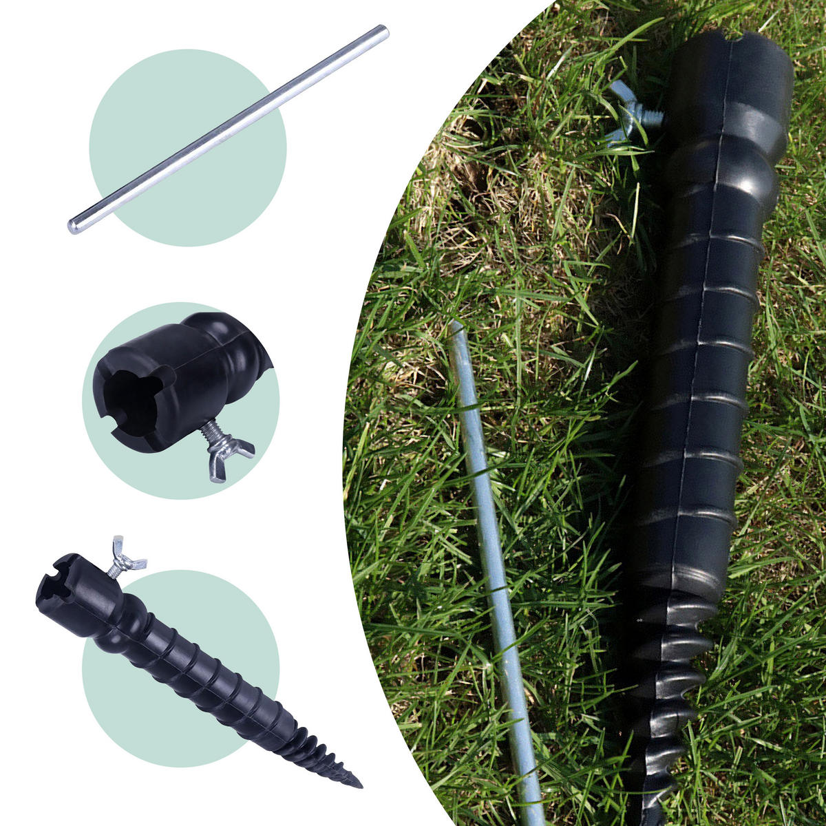 TALNA cev - večbarvno, kovina/umetna masa (4/29/4cm) - Relaxdays