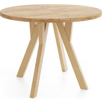 ESSTISCH Avero runder ausziehbarer, Eiche Craft braun 80-160/80/77 cm - Hellbraun/Eiche Wotan, Holz/Holzwerkstoff (80/80/77cm) - WFL GROUP