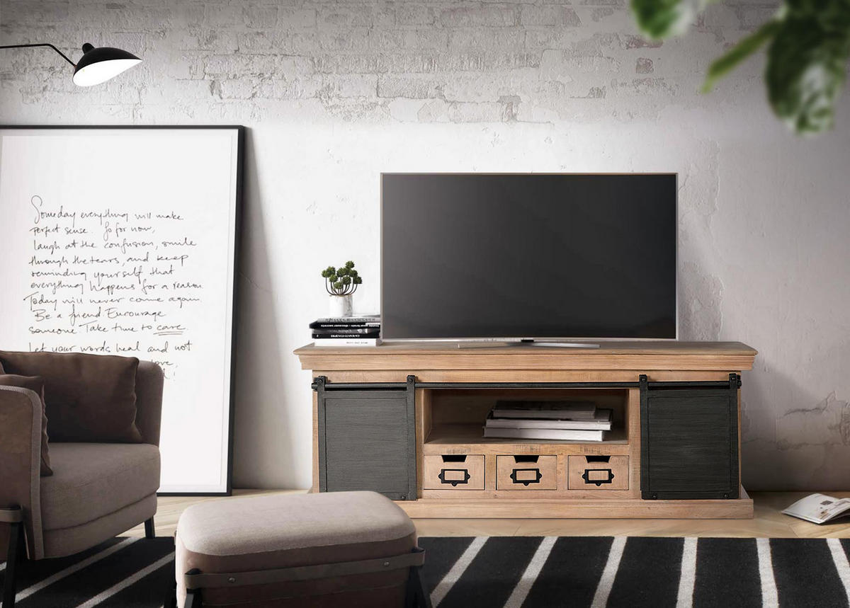 TV-SCHRANK aus Holz - Braun, Holz (150/55/40cm) - Giner y Colomer