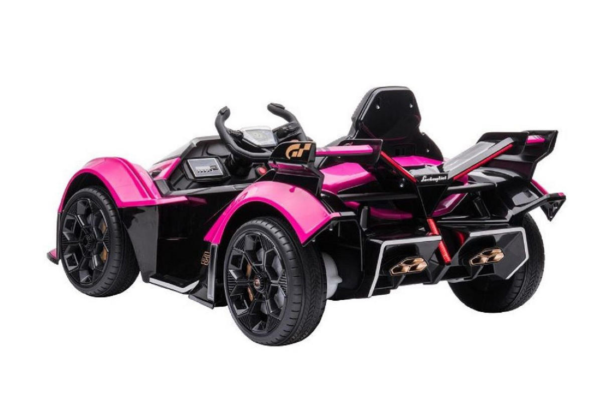 KINDER ELEKTROAUTO Lamborghini V12 Vision Gran Turismo pink Fernbedienung, MP3-Anschluss, Musikfunktion, Batterieanzeige - Rosa, Kunststoff (117/66/50cm) - Es-Toys