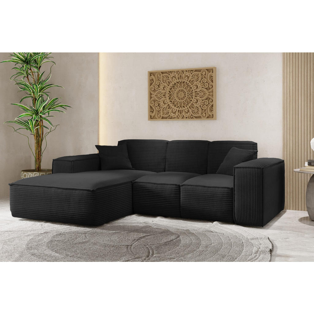 Thumbnail - Kaiser Möbel Ecksofa, Schwarz, Textil, L-Form,L-Form, 266x165 cm, Wohnzimmer, Sofas & Couches, Wohnlandschaften, Ecksofa...