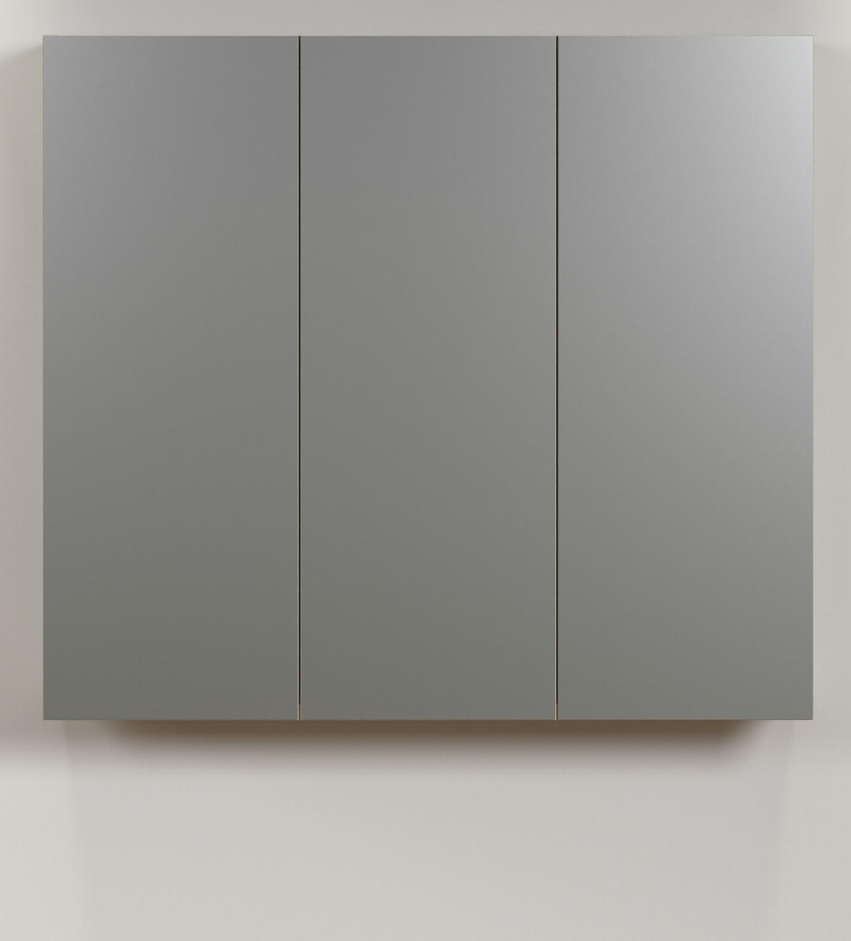 SPIEGELSCHRANK grau 90 cm, Badschrank 3-türig - Klar/Anthrazit, Glas/Holzwerkstoff (90/80/20cm) - Top.Furn