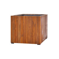 PFLANZKASTEN Colorado 4, 44,5x40,5 cm, Akazienholz, Braun - Braun, Holz (44.5/40.5/44.5cm) - dasmöbelwerk