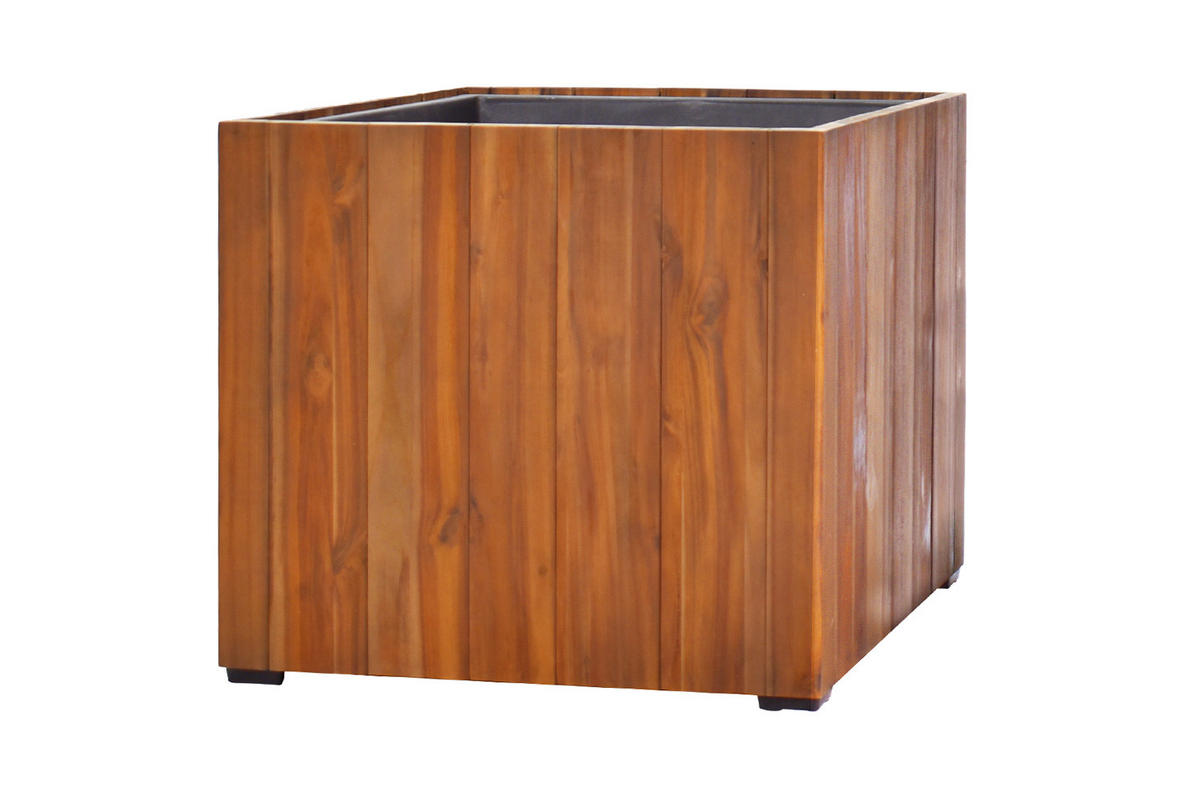 PFLANZKASTEN Colorado 4, 44,5x40,5 cm, Akazienholz, Braun - Braun, Holz (44.5/40.5/44.5cm) - dasmöbelwerk