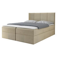 BOXBETT Rebos - Beige, Holz/Textil (140/200cm) - MIRJAN24