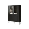 VITRINE Vera - Schwarz, Holzwerkstoff/Metall (110/160/40cm) - MIRJAN24