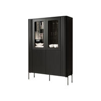 VITRINE Vera - Schwarz, Holzwerkstoff/Metall (110/160/40cm) - MIRJAN24