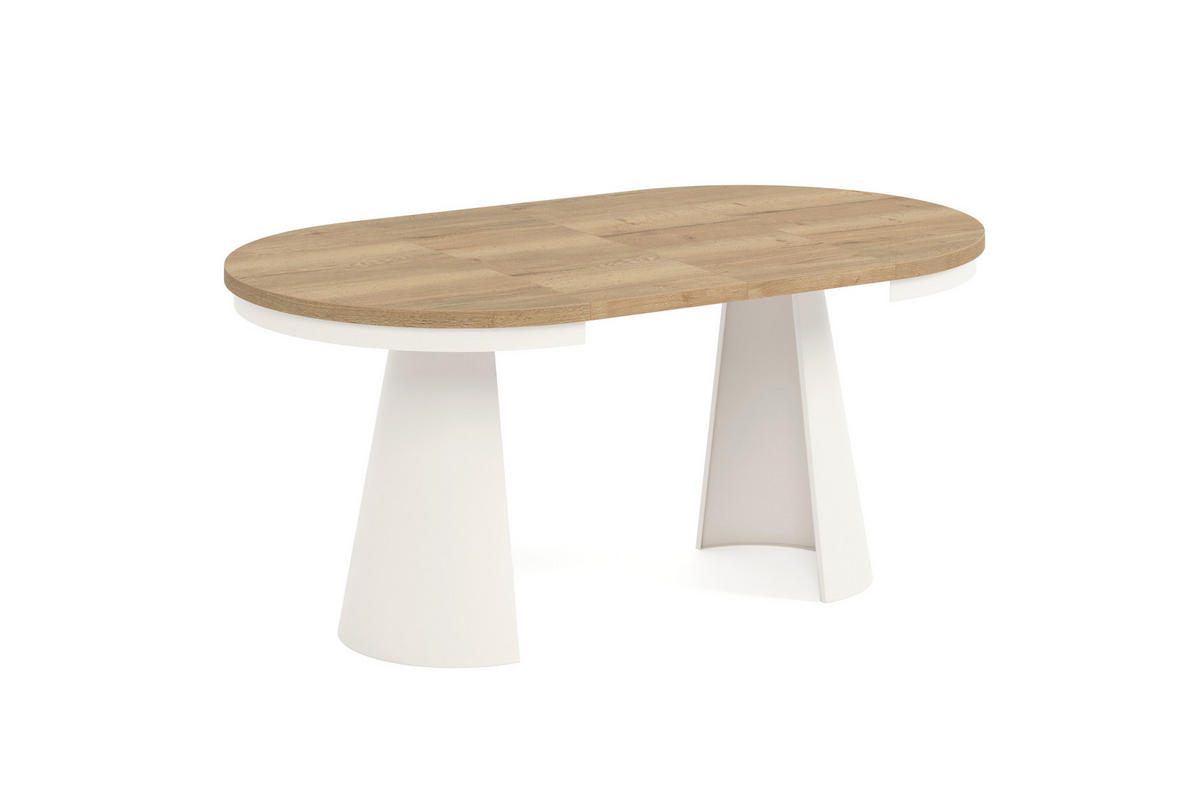 ESSTISCH CALMA Bis - Hellbraun/Kaschmir, Holzwerkstoff/Metall (100/100/76cm) - Meblini