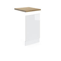 FRONTBLENDE R-Line Weiß Hochglanz 45 cm, AP Eiche - Weiß Hochglanz/Weiß, Holzwerkstoff (45/57.2/1.6cm) - Vicco