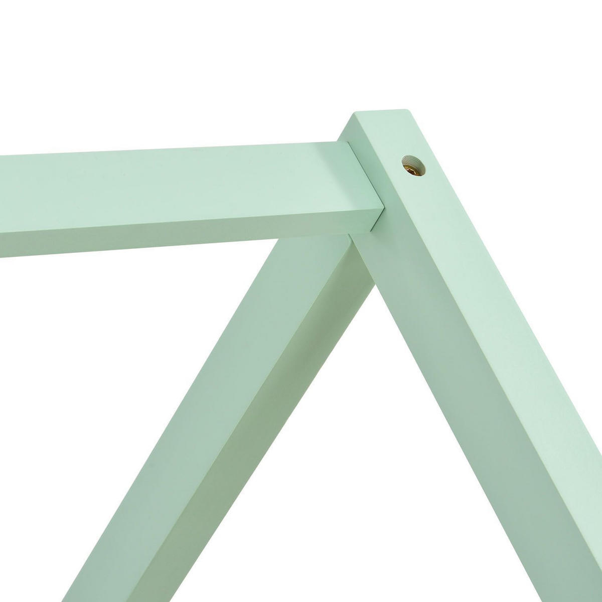 KINDERBETT Marli mit Matratze mint 80x160 cm - Grün, Holzwerkstoff (80/160cm) - Juskys