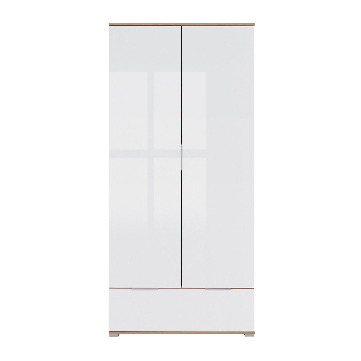 SKŘÍŇ 2DVEŘOVÁ Selma Bílá a dřevo - bílá, kompozitní dřevo (90.5/195/56.5cm) - Petits-meubles