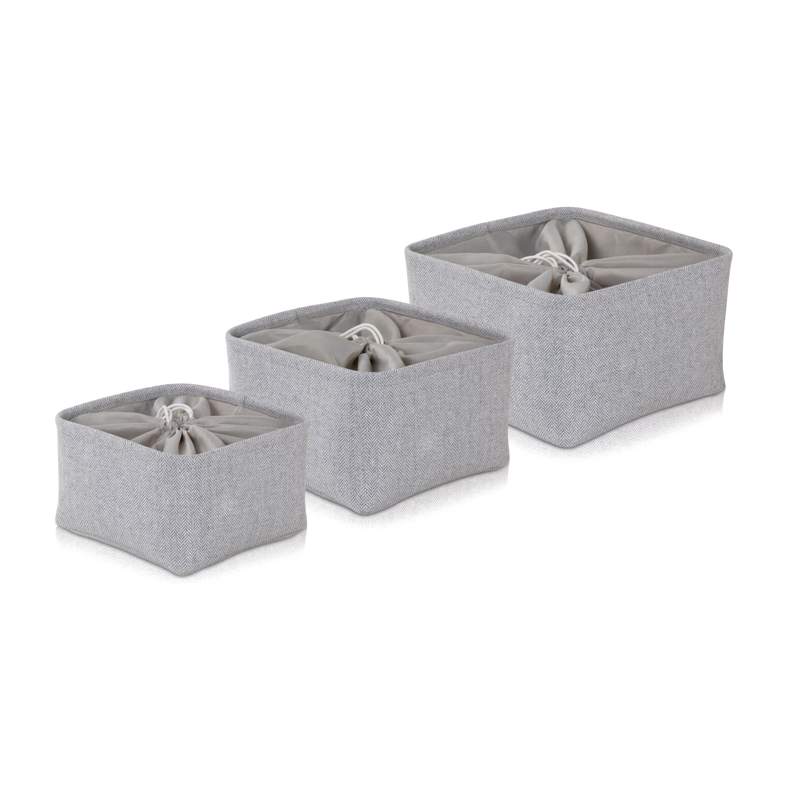 AUFBEWAHRUNGSBOX TWEED - Grau, Textil (30/18/30cm) - MÖVE