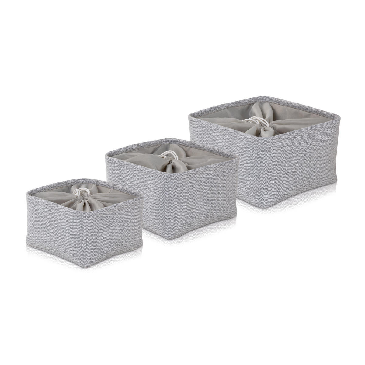AUFBEWAHRUNGSBOX TWEED - Grau, Textil (30/18/30cm) - MÖVE