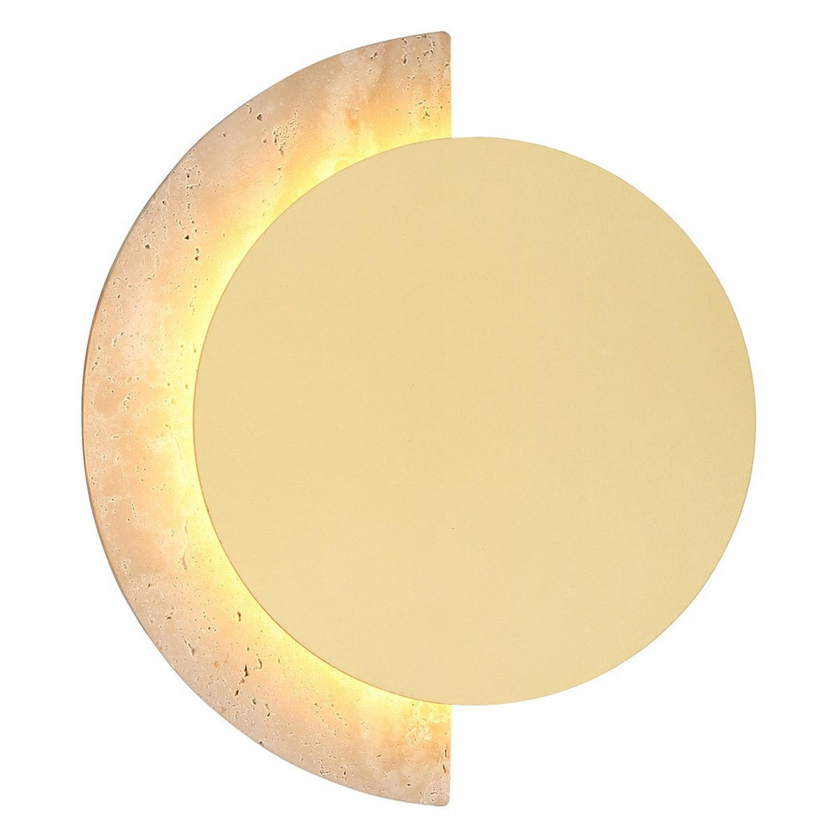 WANDLEUCHTE ROJAS Metall weiß matt, gold matt LED - Weiß, Metall (17/20/3.2cm) - Globo Lighting