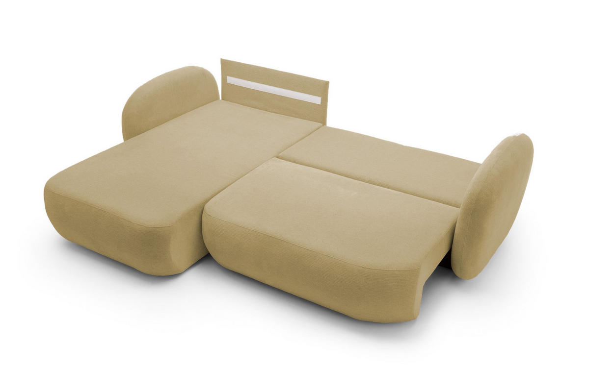 ECKSOFA OLIO L-Form Schlaffunktion mit Bettkasten, lose Rückenkissen, freistehend, LINKS 174x248 cm Olive green - Olivgrün, Holz/Textil (174/248cm) - DomoHome