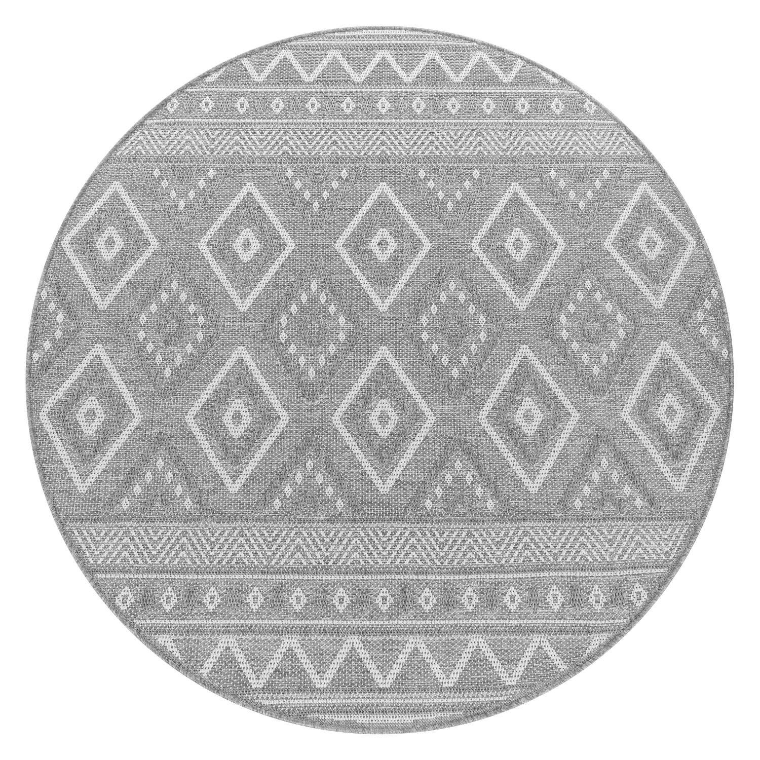 OUTDOORTEPPICH 80/80 cm Vermont 184 - Grau, Kunststoff (80/80cm) - Paco Home