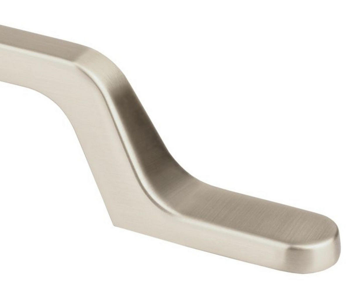 MÖBELGRIFF BA 192mm Edelstahloptik lange schmale Füßchen modern mit 2 Schrauben - Silberfarben, Metall (0.7/2.7/25.8cm) - Livingpoint24