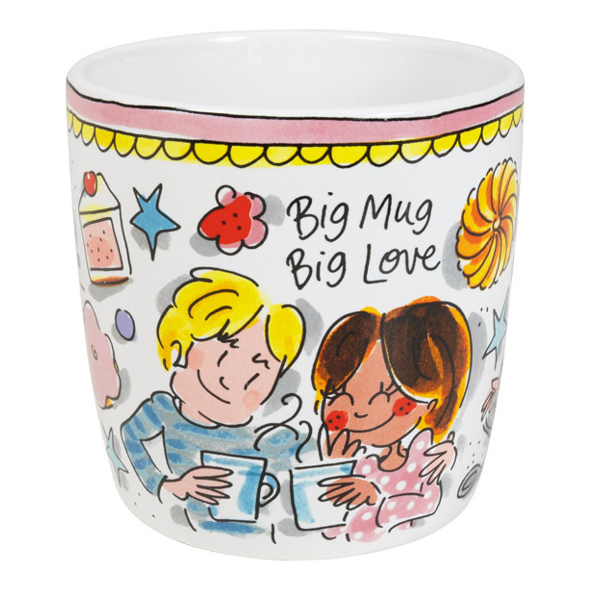 CAPPUCCINO-BECHER Große Liebe in Bunt - 500 ml - Multicolor, Keramik (0.5L) - Blond Amsterdam