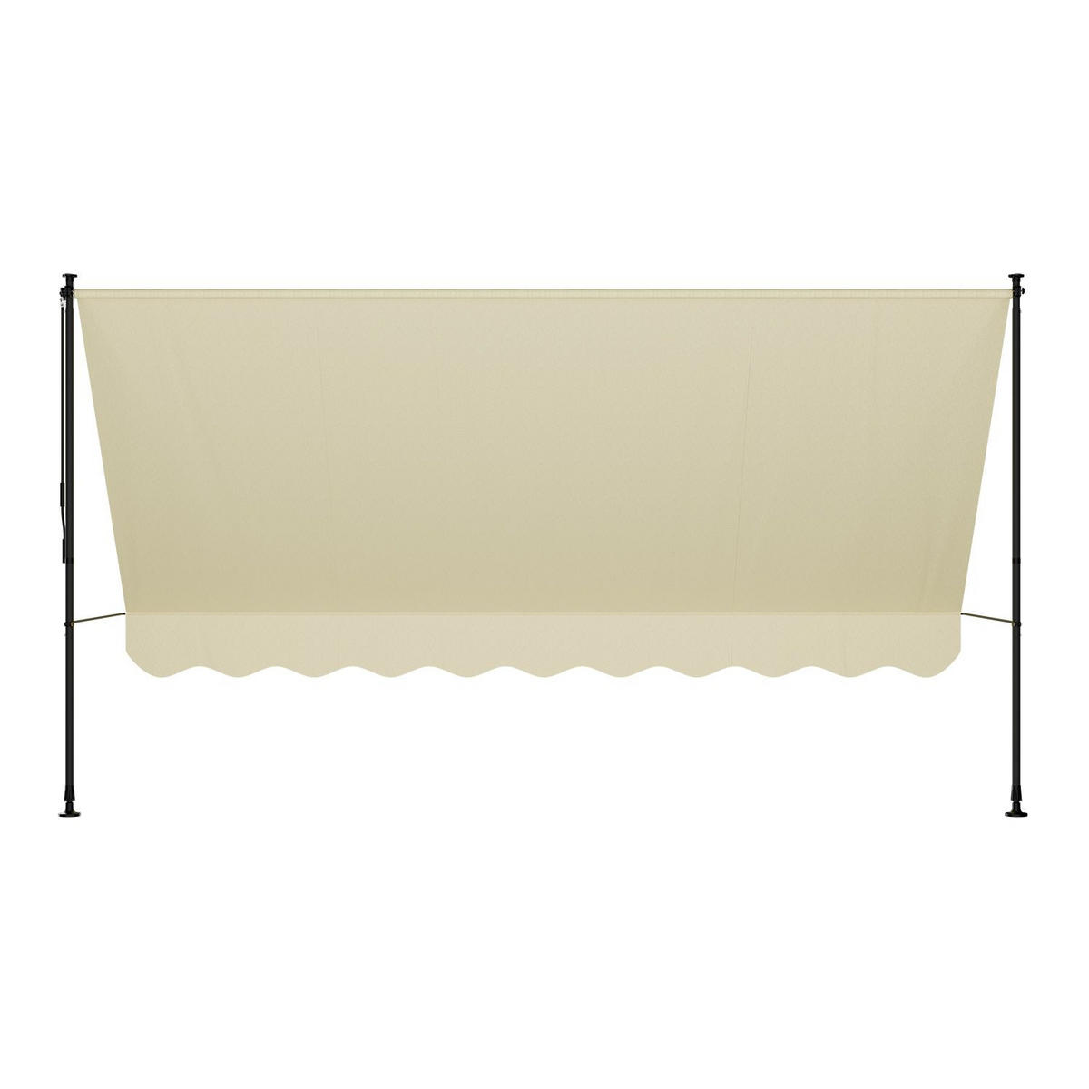 KLEMMMARKISE Kapstadt beige 350x120 cm - Beige, Textil (350/200/120cm) - Juskys