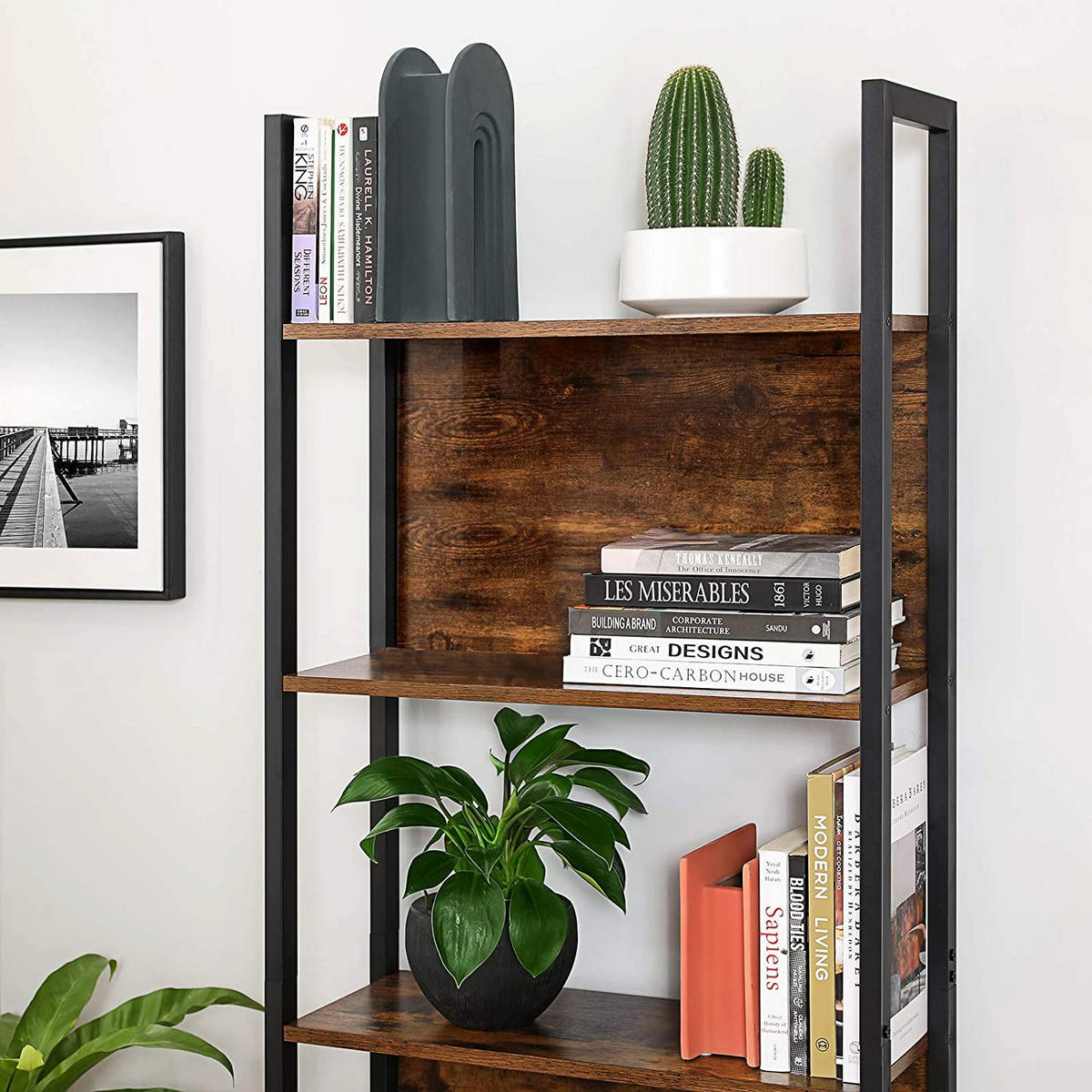 BÜCHERREGAL STANDREGAL - Braun, Holzwerkstoff (24/165/62cm) - Hansiro