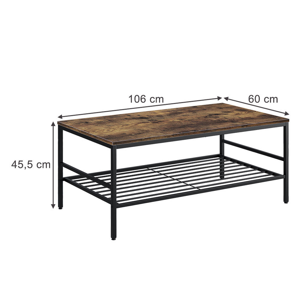 KONFERENČNÍ STOLEK Fyrk Dub Goldkraft/černá - černá/barva dubu, kompozitní dřevo (60/106/45.5cm) - Vicco