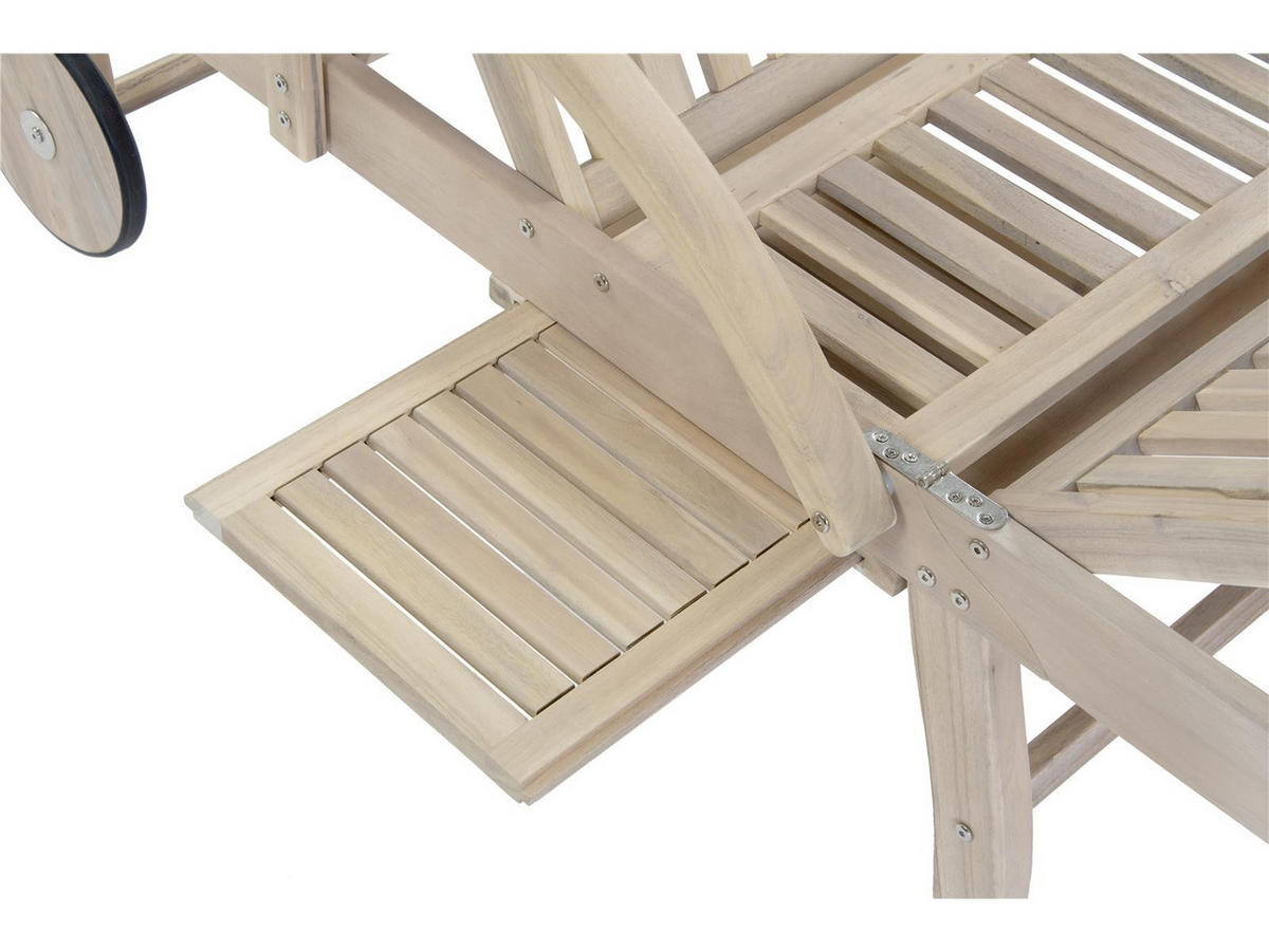 GARTENLIEGE St. Tropez Akazienholz FSC 100 - Braun, Holz (69/33/195.5cm) - bellavista - Home & Garden