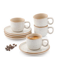 ESPRESSOTASSEN SET RIO CREME - 8 teilig aus Steingut - Creme, Keramik (0.08L) - Sänger