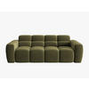 SOFA Lisa aus Samt hellgrün 3 Sitzplätze - Hellgrün, Textil (101/77/216cm) - Micadoni