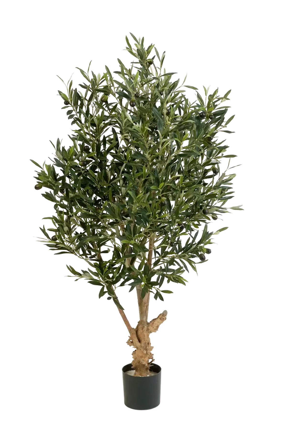 KUNSTBAUM Künstlicher Olivenbaum - Ian 120 cm - Grün, Kunststoff (120cm) - aplanta