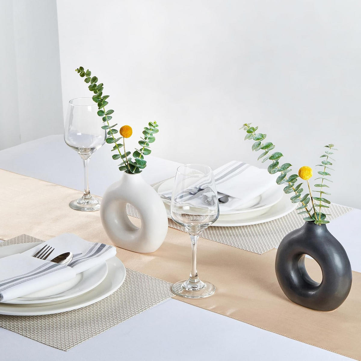 VASE Kunststoff - Weiß, Keramik (20cm) - LIBRATON
