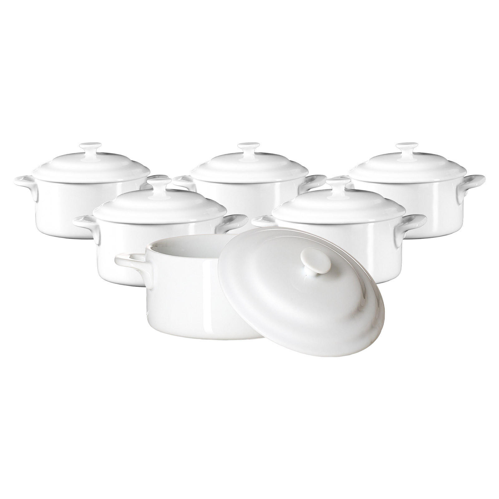 MINI-TERRINEN Bianco weiß 10 x 5,2 cm 6er Set - Weiß, Keramik (10/5.2/8.2cm) - Ritzenhoff Breker