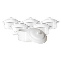 MINI-TERRINEN Bianco weiß 10 x 5,2 cm 6er Set - Weiß, Keramik (10/5.2/8.2cm) - Ritzenhoff Breker