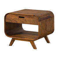 COUCHTISCH Sheesham 60x50x50 hellbraun lackiert MAILAND #130 - Braun, Holz (60/50/50cm) - Massivmoebel24