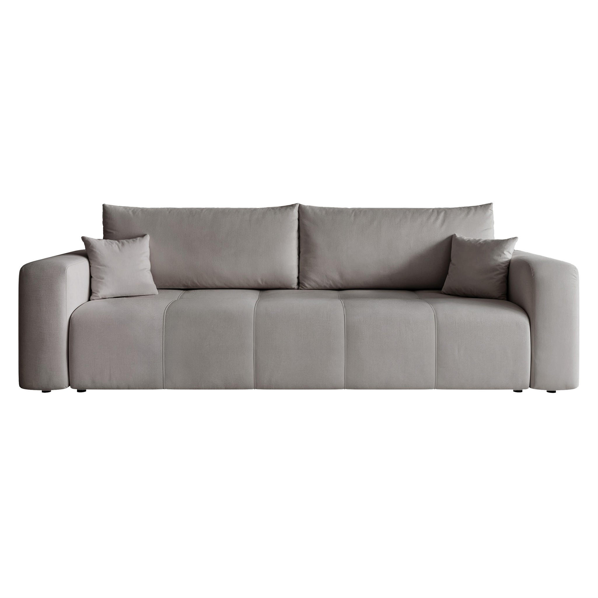 SCHLAFSOFA Leros - Grau, Holzwerkstoff/Textil (244/79/93cm) - Fun Möbel