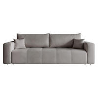 SCHLAFSOFA Leros - Grau, Holzwerkstoff/Textil (244/79/93cm) - Fun Möbel