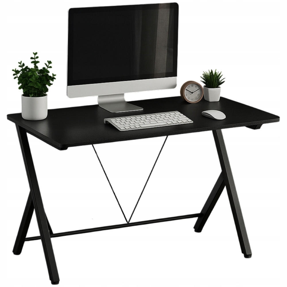 SCHREIBTISCH schwarz 100x50x75 cm - Schwarz, Holzwerkstoff (50/100/75cm)
