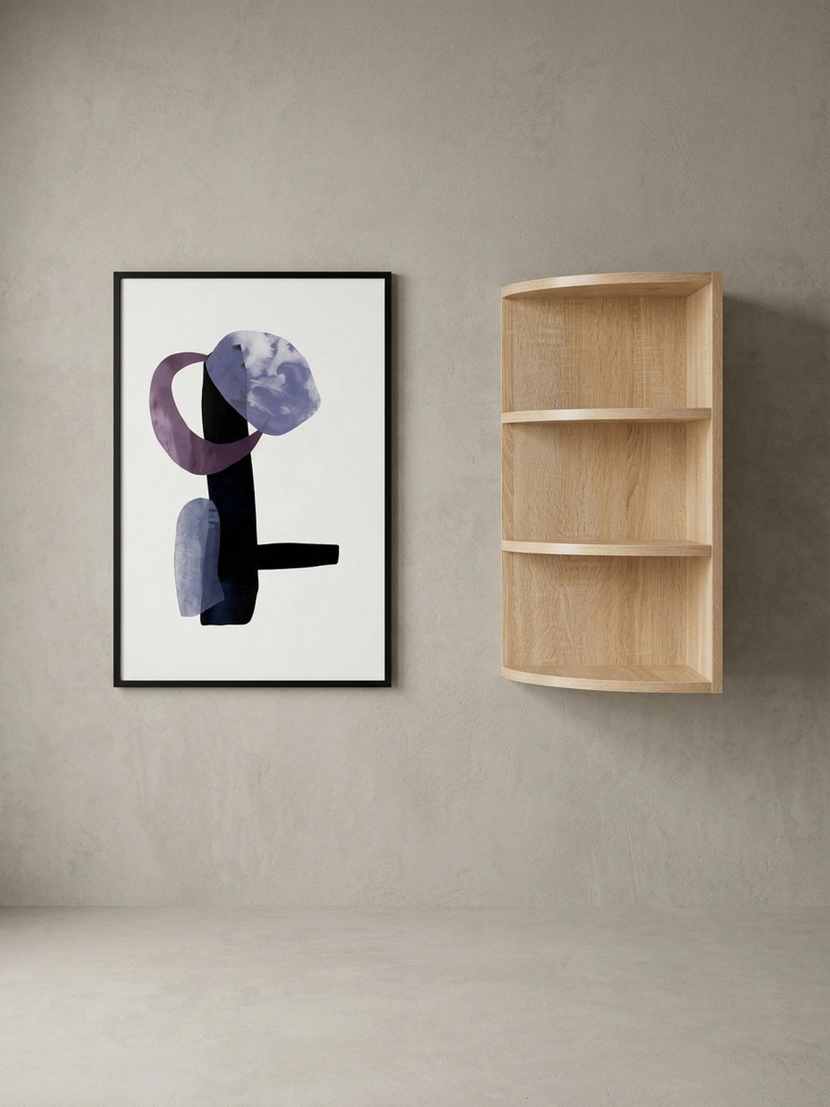 ECKREGAL NIDDA MDF Runder Front Modern, Beige 30x30x60 cm - Beige, Holz (30/60/30cm) - KADIMA DESIGN