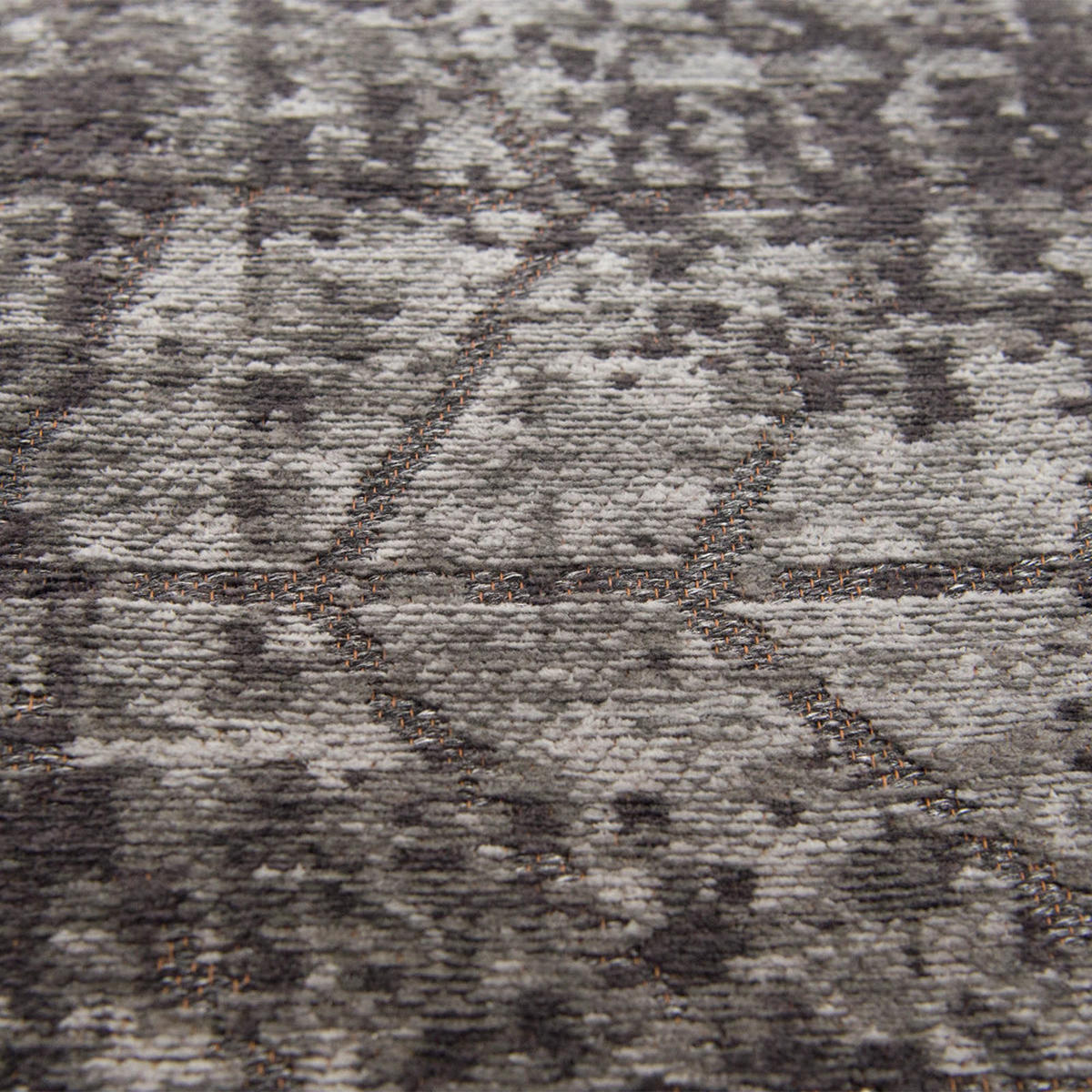 TEPPICH Harlem Contrast Mad Men 140/140 cm - Schwarz, Textil (140/140cm) - Louis De Poortere