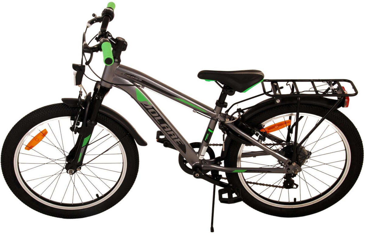 KINDERFAHRRAD Cross - Jungen - 20 Zoll - Rücktritt + Handbremse - 6 Gänge - Grau - Grau, Metall (55cm) - TPFSports