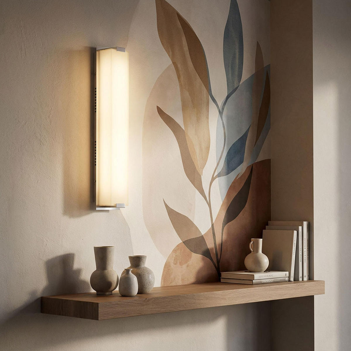 LED WANDLEUCHTE ABRUZZO Glas Silber - Silberfarben, Glas (11/10/61cm) - Globo Lighting