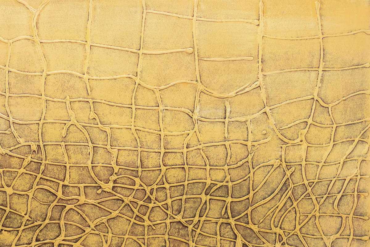 ACRYLBILD HANDGEMALT 100/75 cm - Gelb, Holz/Textil (100/75cm) - KUNSTLOFT