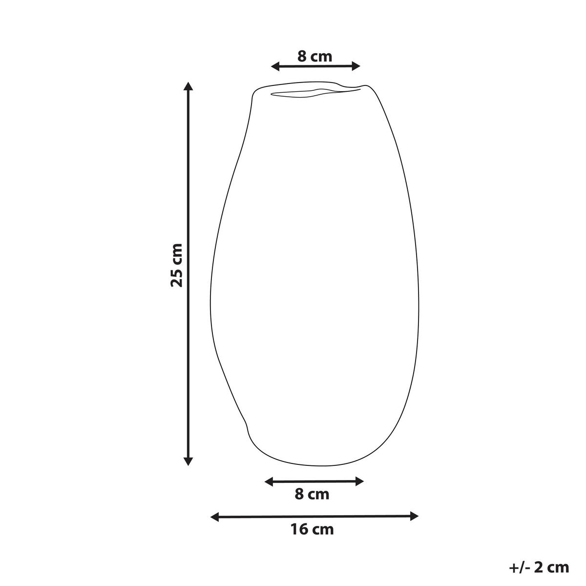 BLUMENVASE Steinzeug beige Batoidea - Beige, Stein (25cm) - Beliani