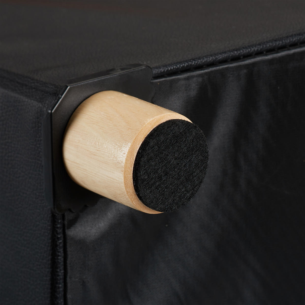 SITZBANK - Schwarz, Holz/Holzwerkstoff (76/35/37cm) - Relaxdays